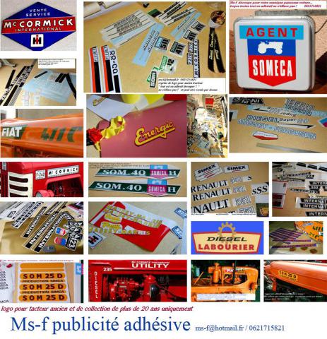 Adhesif pour tracteur ancien