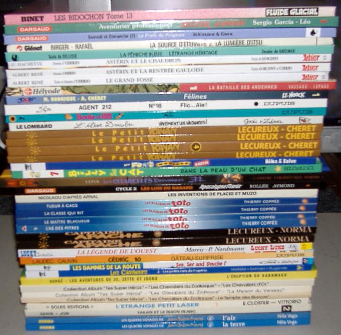Lot de 40 bd revente braderie