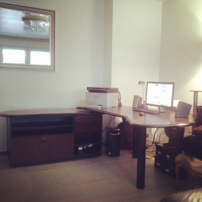 Bureau et Fauteuil de direction Acajou/Cuir