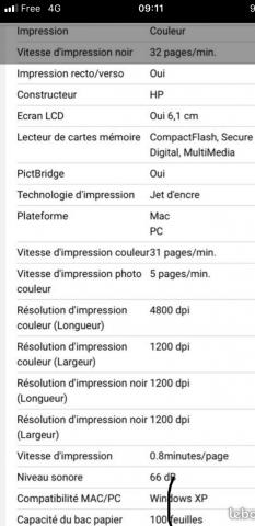 Imprimante hp Photomaster D7160