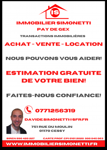 T3 dans les domaines de Cessy, Versonnex, Divonne les Bains, Chevry,