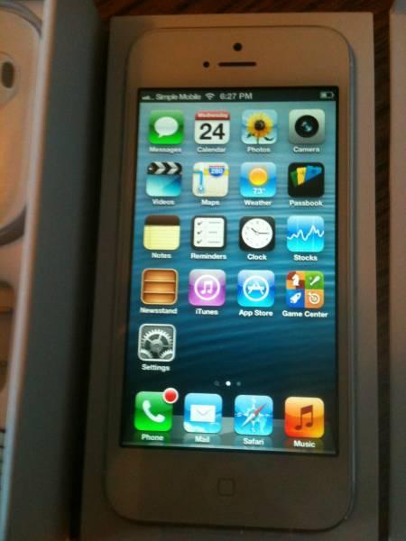 Iphone 5 blanc 64 Go tout operateur