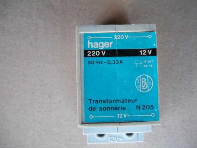 Transformateur de sonnerie 12 volts