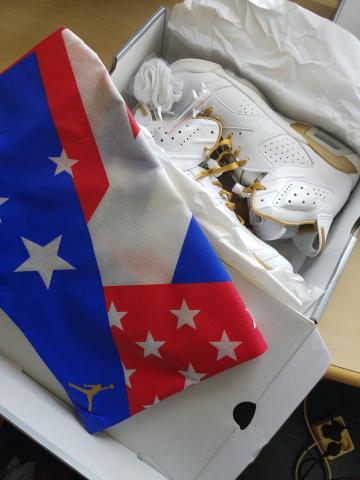 Air jordan rétro 6 blanche gold