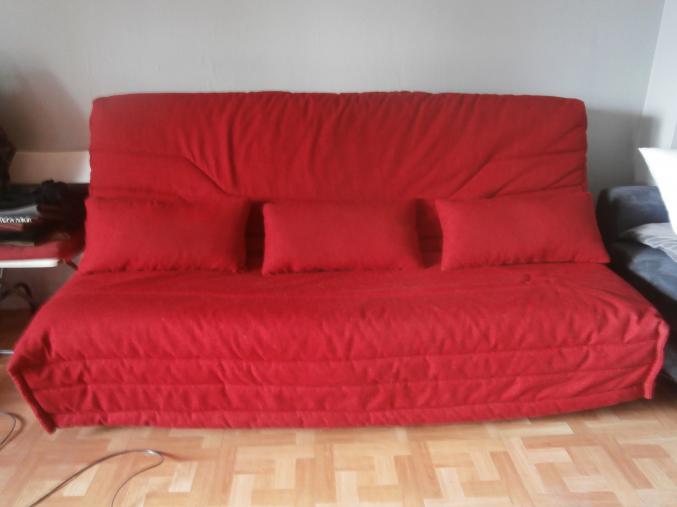CLIC CLAC ROUGE CONVERTIBLE 140X200 «DE LA MAISON»