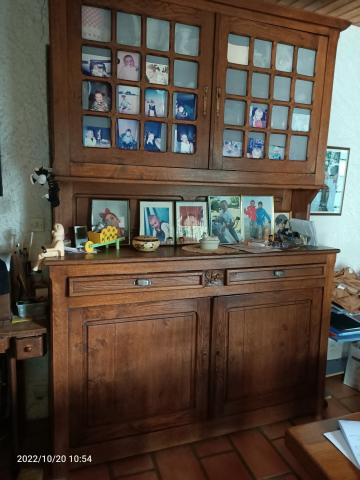 Meuble deux corps en bois massif