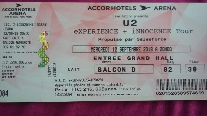 U2 concert Paris 2018