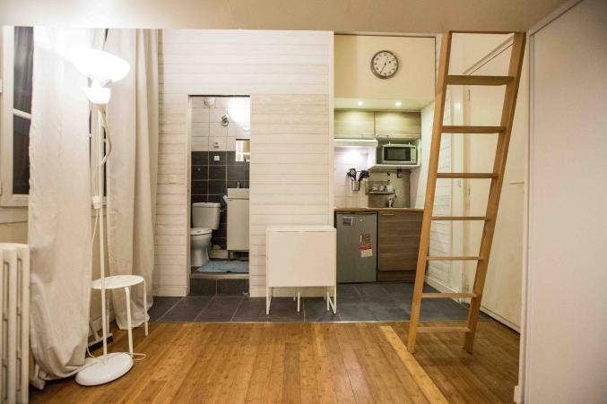 Studio, meublé, 15 m2, rue d'Avron(Porte de Montreuil)  bail minimum 1 ans