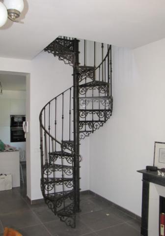 Escalier colimacon fer forges