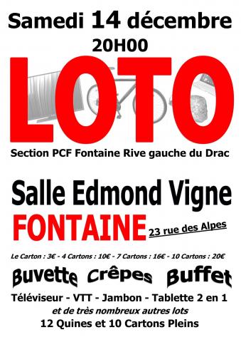 Loto de Noël du 14 décembre 2019