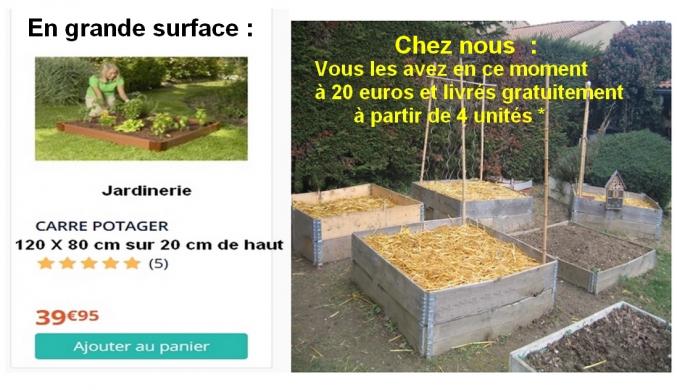 Potagers agréé NIMP - plusieurs tailles - renforcés - livrés à partir de 4 -