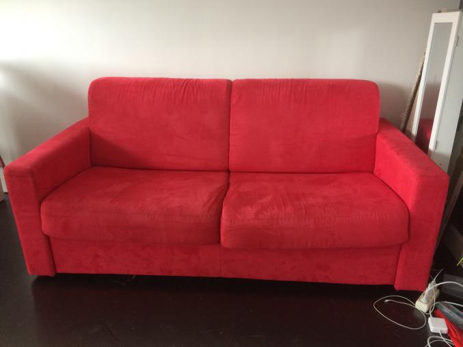 Canapé Rapido micro fibre rouge