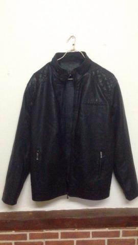 Blouson en cuir noir homme 