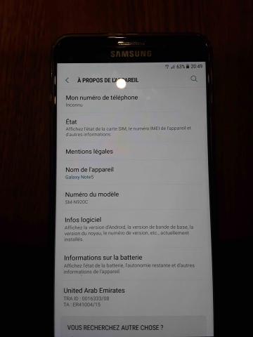 SAMSUNG Galaxy Note5 - Comme NEUF