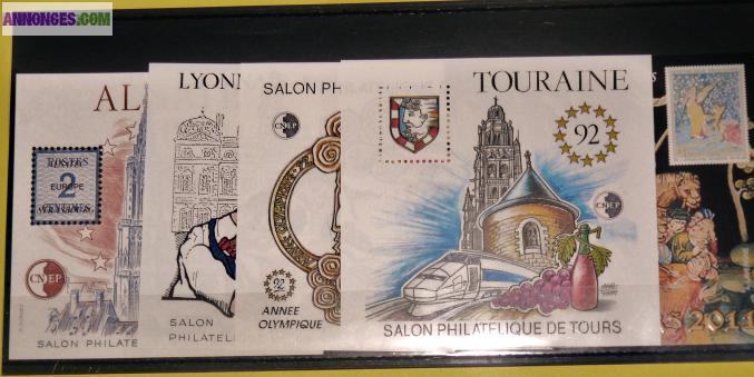 Blocs Carré MARIGNY gommés en paire 1988/2012 