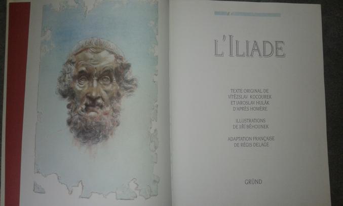GRAND LIVRE « L'ILIADE » Adapté et illustré - 5 euros 
