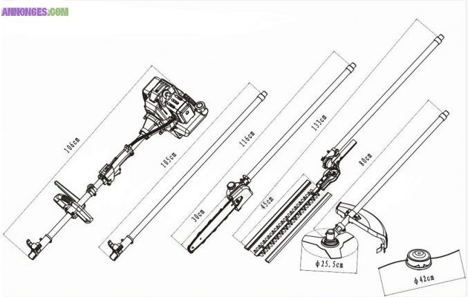 Débroussailleuse 5 en 1