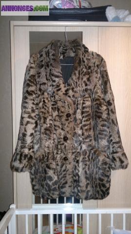 Manteau véritable fourrure