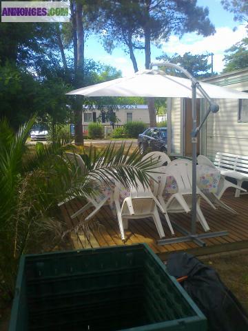 Loue mobil home 400 m de la mer,camping 3***
