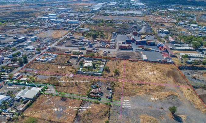 Loue Terrains Nus 2000 m2 ou plus à Cambaie St-Paul