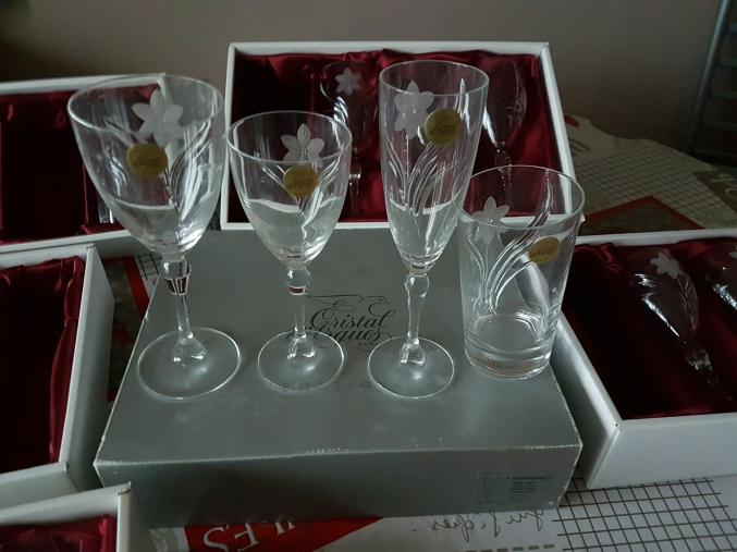 VERRES CRISTAL DE ARQUES NARCISSE 