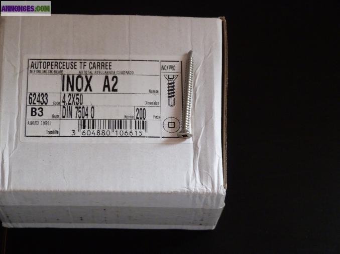 Vis autoperceuse inox tf carree
