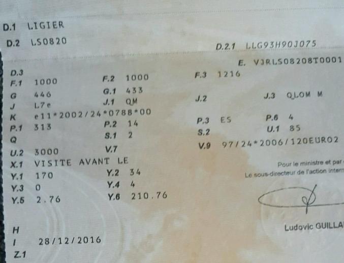 MON BELLE LIGIER BE TRUCK 4X4 CARBURANT:DIESEL