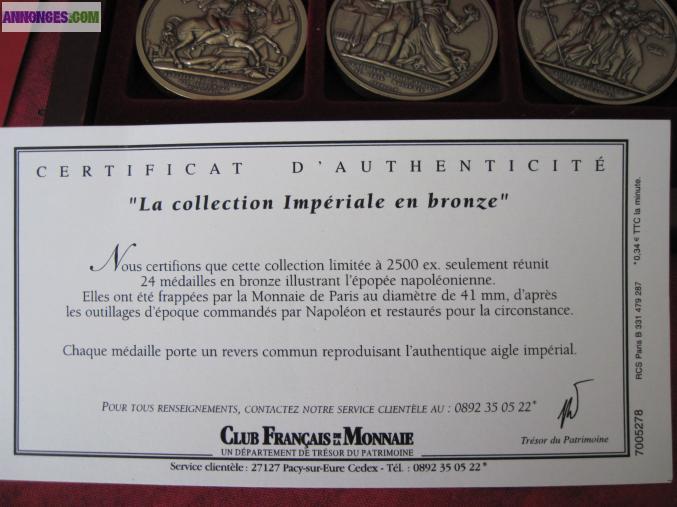 Coffret de 24 médailles IMPERIALES en bronze