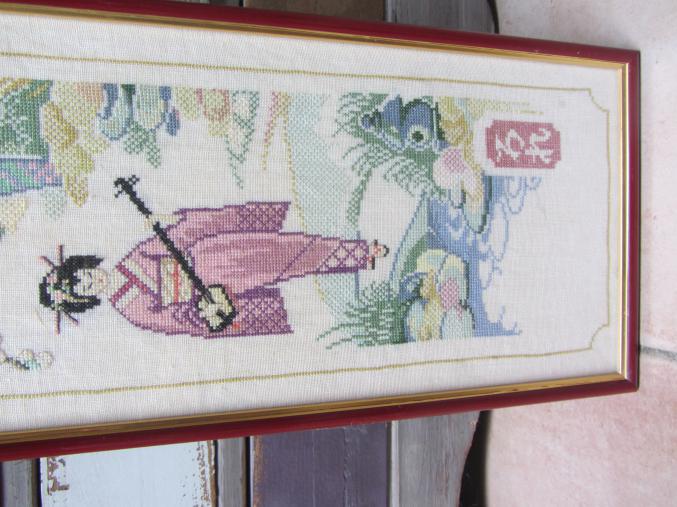 Point de croix broderie théme japonnais