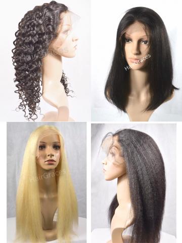 Lace perruque naturelle et font lace wig et full lace wig
