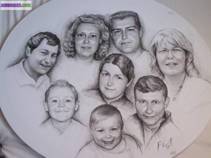 Réalisation le portrait, copie, fresque