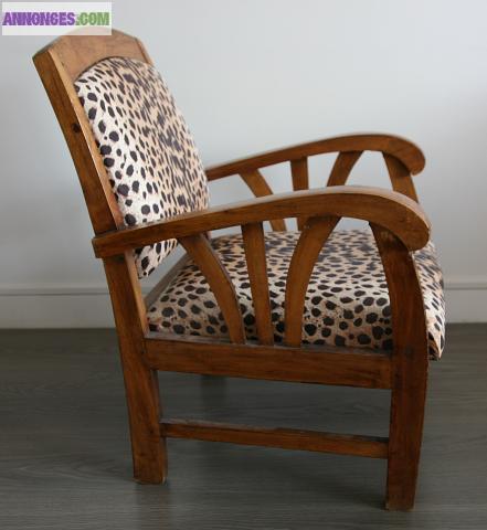 2 Fauteuils style colonial