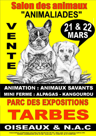 Salon animalier tarbes 21 et 22 mars
