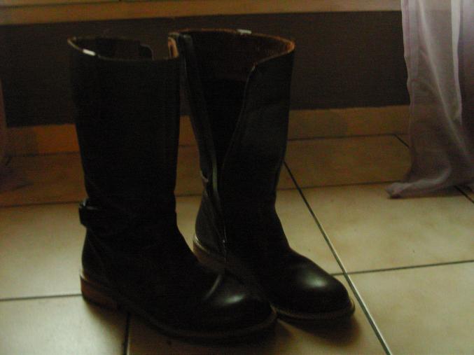 Bottes hautes en cuir