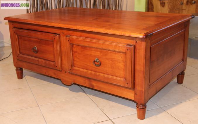 Table basse / bar à plateau coulissant