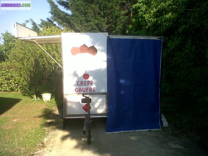 Remorque de marché churros,crepe, gaufre ect...