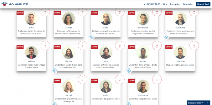  Propose cours particuliers à domicile niveau collège et lycée