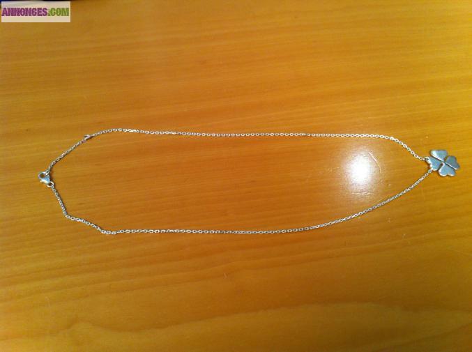 Collier en argent 925 avec trèfle 4 feuilles