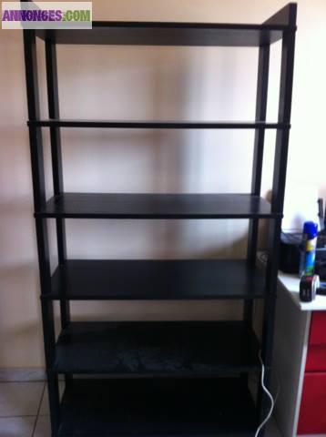 ÉTAGÈRE  NOIRE IKÉA