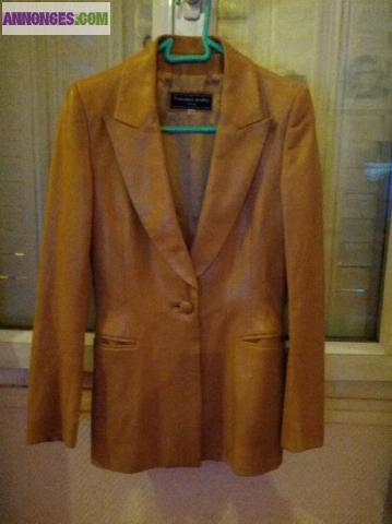 Veste Smoking beige femme Francesco Smalto