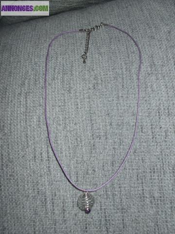 Collier cage pierres naturelles