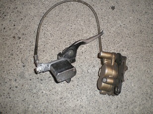 Maître-cylindre+étrier de frein moto 50 Rieju RS2