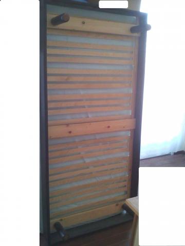 Lit 190 x90 structure bois avec sommier et matelas