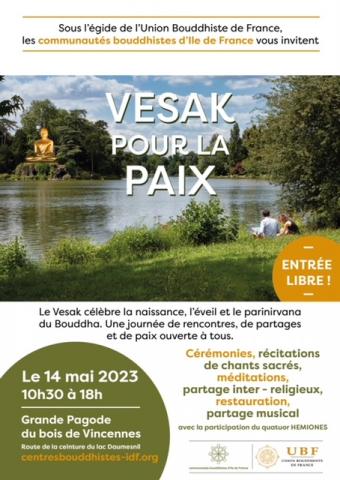 VESAC  2023 célébrer  la naissance, l’éveil et le Paranirvana du Bouddha
