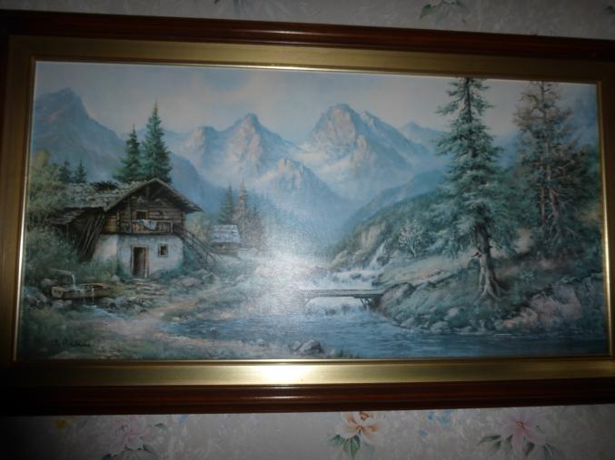 Tableau décor chalet de montagne