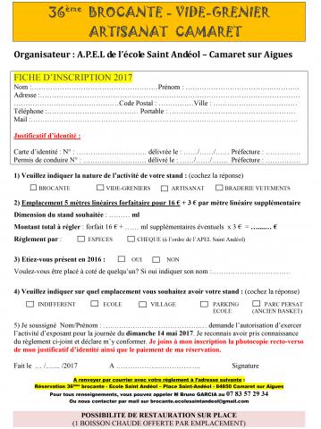 36ème BROCANTE VIDE-GRENIERS