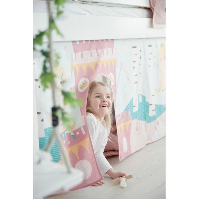 Lit FLEXA enfant-ado surélevé, thème Château