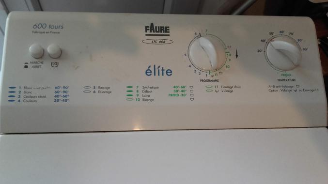 Lave linge ouverture dessus FAURE LTC 608