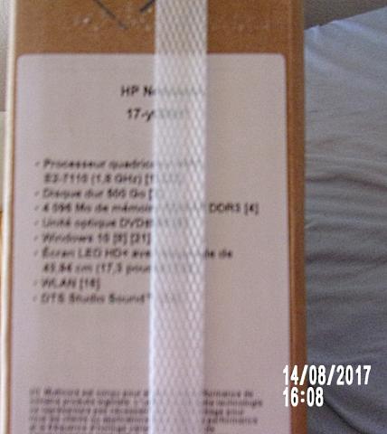 Vends neuf (pas déballé) Laptop HP 17-y005 + AMD