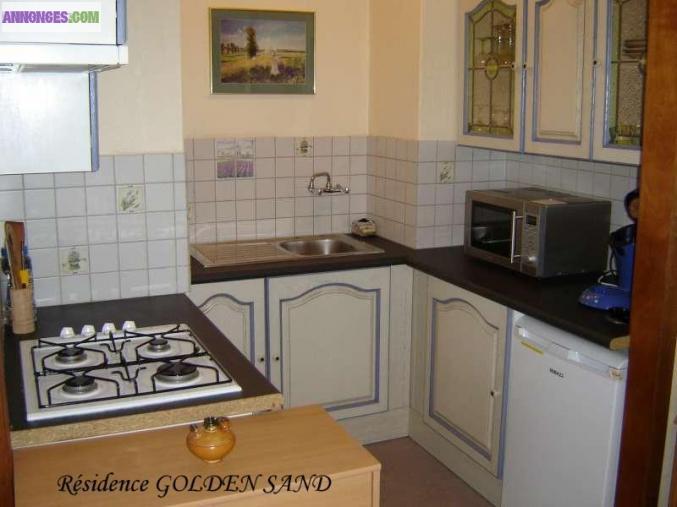 Appart "GOLDEN SAND" à 12m de la digue (180-485 euros)